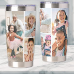 Photo Collage Simple Elegant Picture Insulated Tumbler<br><div class="desc">This personalised travel mug features a simple 5-photo collage, turning favourite memories into a meaningful and practical gift. Add photos of family, friends, pets, or travels—whatever moments you want to bring along on the go. Great for Father’s Day, Mother’s Day, birthdays, holidays, or just because. This custom insulated tumbler keeps...</div>
