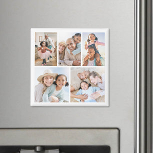 Photo Collage Simple Elegant Picture Magnet
