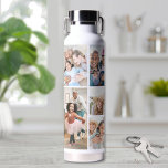 Photo Collage Simple Elegant Picture Water Bottle<br><div class="desc">This personalised water bottle features a simple 9-photo collage, bringing together favourite memories in a practical and thoughtful way. Add photos of family, pets, vacations, or anything else that makes you smile. Great for Father’s Day, Mother’s Day, birthdays, holidays, or just because. With a sleek design and space for your...</div>