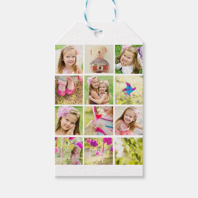 Photo Collage Template Personalised Gift Tags (Front)