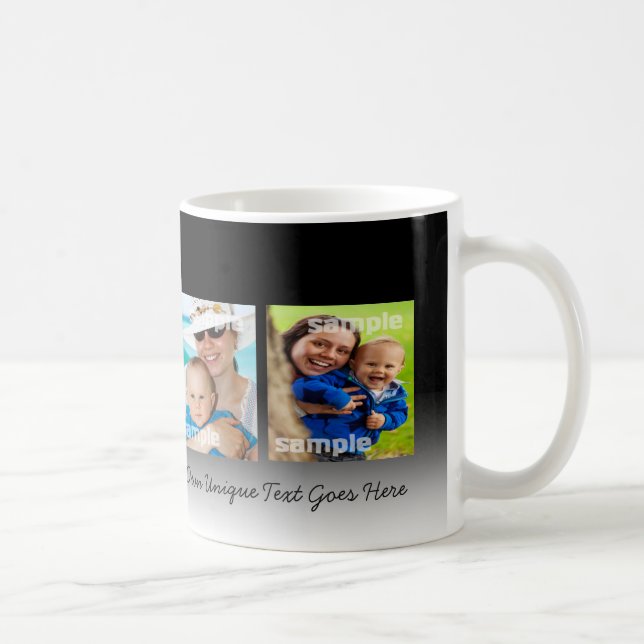 Photo Collage Text Photo Custom Personalised DIY Coffee Mug (Right)