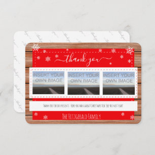 Photo Collage Thank You Christmas Holiday Custom