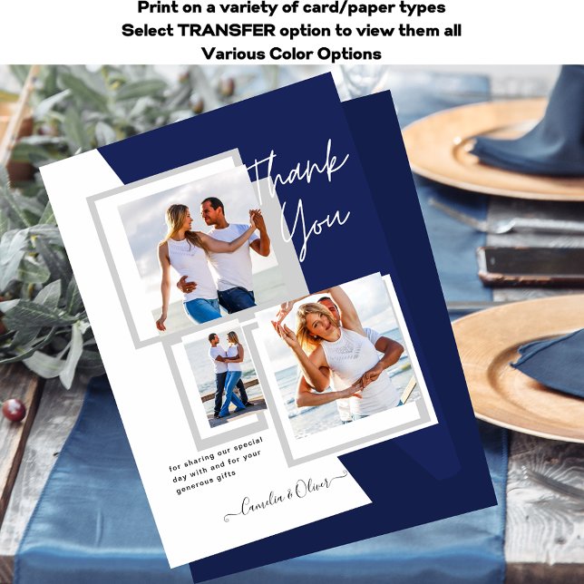 Photo Collage THANK YOU Wedding/Baby/Graduate/ANY Postcard (Creator Uploaded)