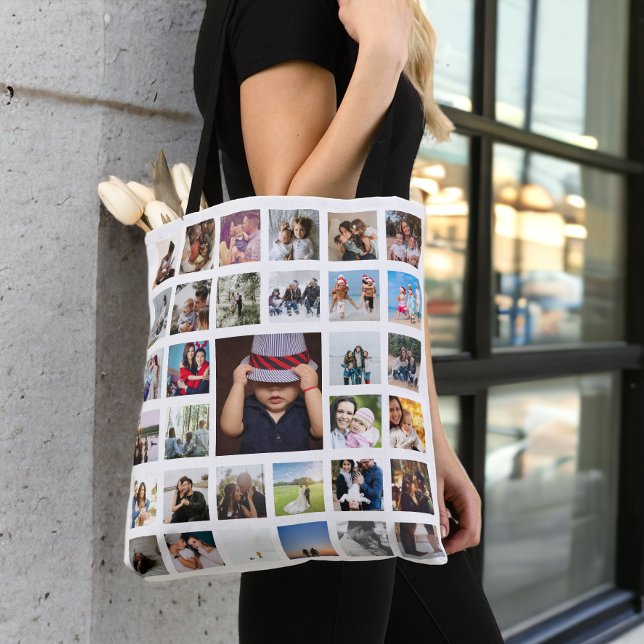 Photo Collage Unique Personalised 33 Photo Tote Bag (Photo Collage Unique Personalized 33 Photo Tote Bag from Ricaso. Create your own great photo gifts)