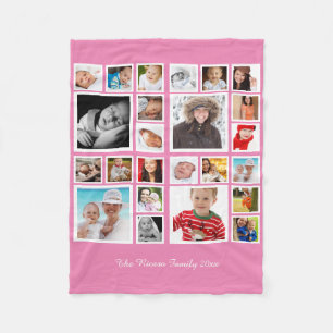 Photo Collage Unique Personalised DIY Custom Fleece Blanket