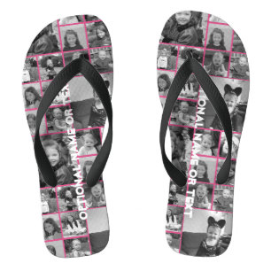 Photo Collage - Up to 14 photos Pink Jandals