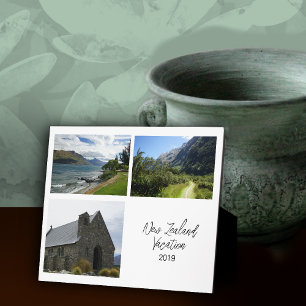 Photo Collage Vacation Keepsake Easel Back Plaque