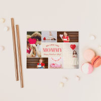 Photo Collage Valentine's Day Card for Mum
