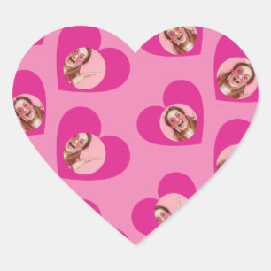 Photo Collage Valentine's Day Heart Sticker