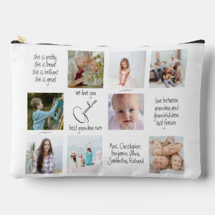 Photo Collage We Love You Best Grandma Ever Accessory Pouch