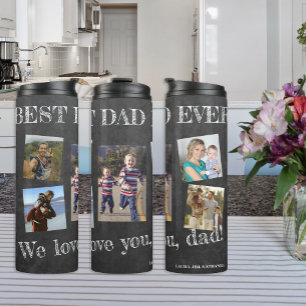 Photo collage we love you dad Fathers Day Thermal Tumbler
