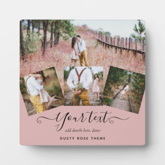 PHOTO Collage Wedding Gifts Newlyweds ANNIVERSARY Plaque