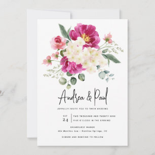 Photo Collage Wedding Qr Code Invitations