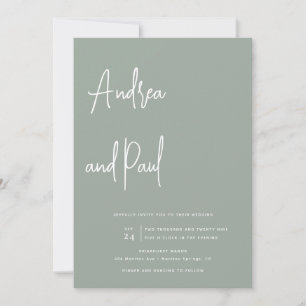 Photo Collage Wedding Qr Code Invitations