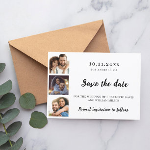 Photo collage wedding save the date