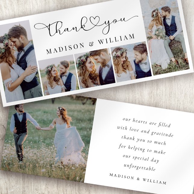 Photo Collage Wedding Thank You Announcement (Creator Uploaded)