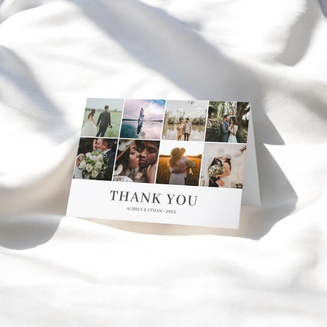 Photo Collage Wedding Thank You Card (Creator Uploaded)