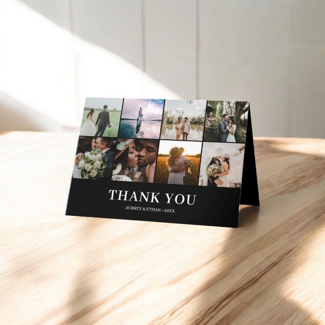 Photo Collage Wedding Thank You Card (Creator Uploaded)