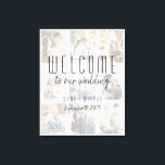 Photo Collage Wedding Welcome Canvas<br><div class="desc">Greet your guests in style with this Photo Collage Wedding Welcome Canvas. Featuring a custom 9-photo collage, minimalist typography, and elegant handwritten accents, this canvas print adds a personal and heartfelt touch to your wedding décor. Perfect for modern, rustic, or romantic weddings, it beautifully showcases your love story. Customise with...</div>