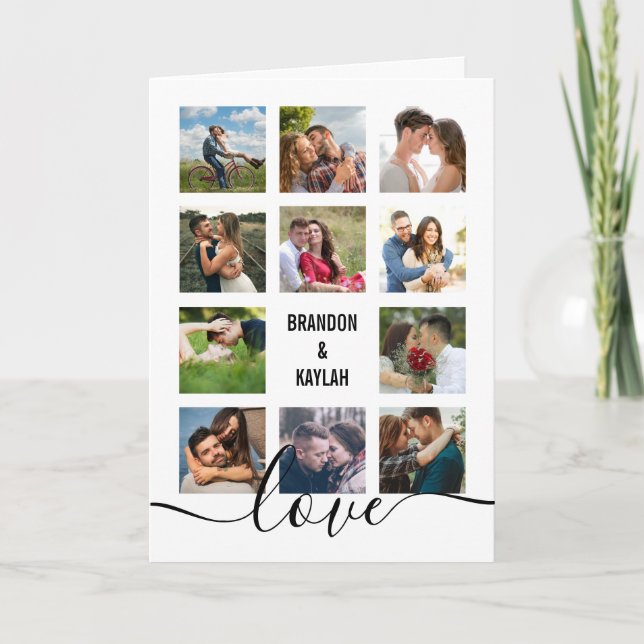 Photo Collage White Wedding Program Programme (Front)