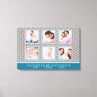 Photo Collage with Decorative Fan Pattern