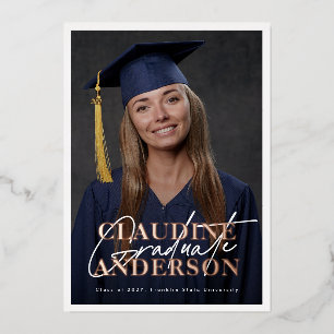 Photo College University Rose Gold Graduate Party