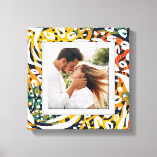 Photo Colourful Animal Pattern Canvas Print