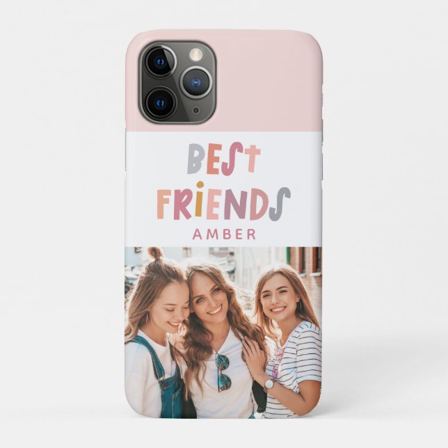 Photo colourful fun typography best friends Case-Mate iPhone case (Back)