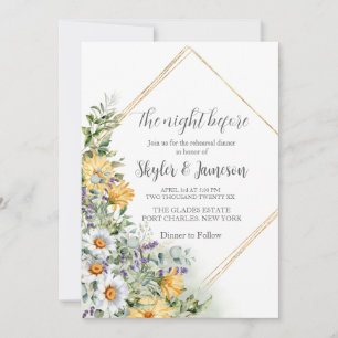  Photo Colourful Wildflower QR Code Rehearsal Invitation