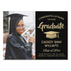 Photo Congratulations Black & Gold Graduation Yard