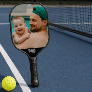 Photo Coolest Dad Est. Custom Year - Dad Gift Pickleball Paddle