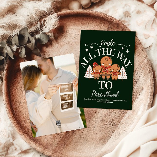 Photo Couple Christmas Pregnancy Announcement (Creator Uploaded)