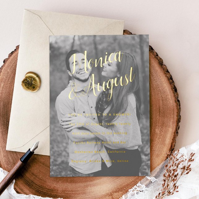 Photo Couples Shower Engagement Party Gold (Creator Uploaded)