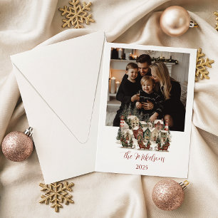 Photo Cozy Christmas Village Holiday Card