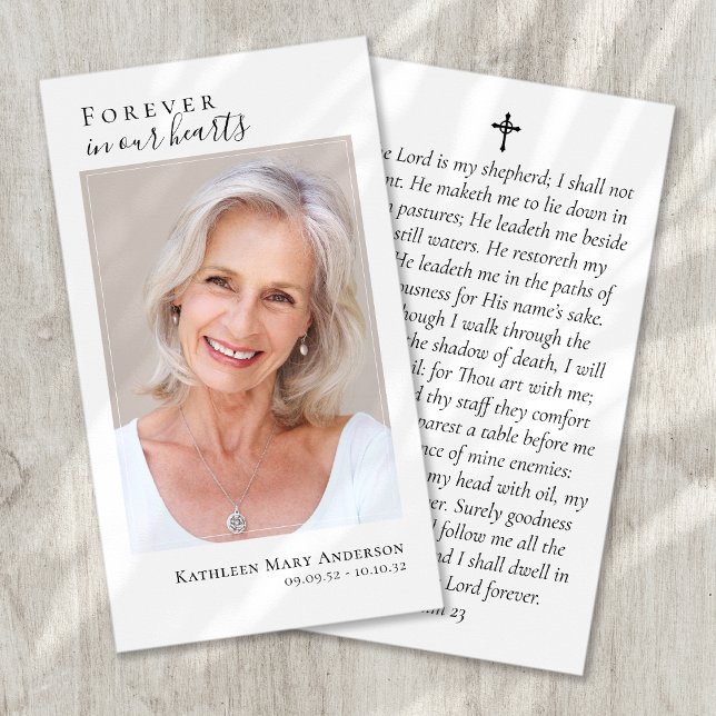 Photo Cross Memorial Prayer Card (Creator Uploaded)