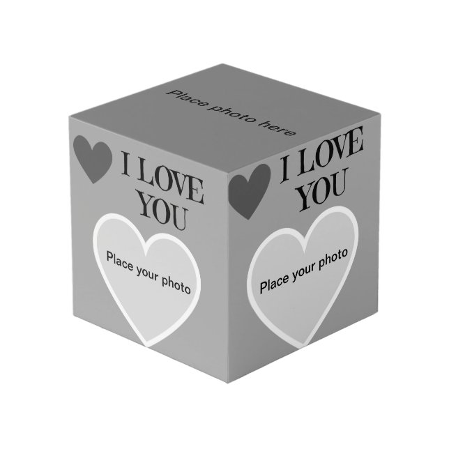 Photo Cube I Love you  (Front Angled)