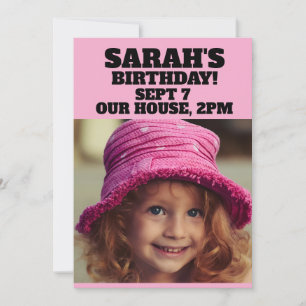 PHOTO CUSTOM BIRTHDAY PARTY INVITATIONS FOR CHILD