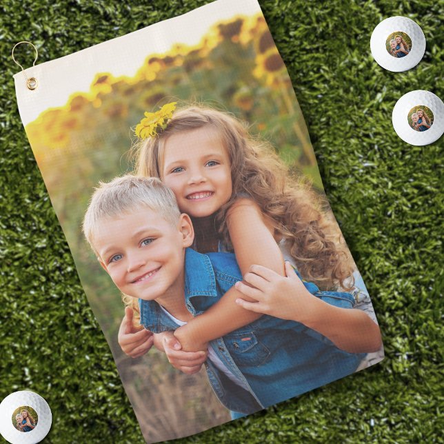 Photo Custom Golfer Gift Golf Towel (Create your Own Photo Golf Towel)
