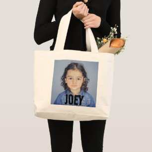 Photo custom large tote bag
