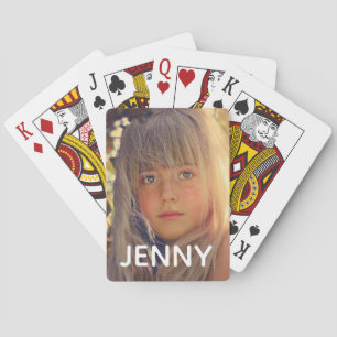 Photo custom name playing cards