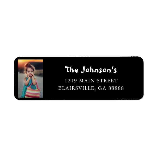 Photo Custom Shipping Address Label (Front)