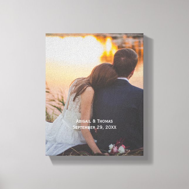 Photo Customise Personalise Wedding  Canvas Print (Front)