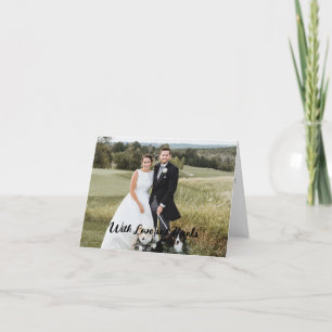 Photo Customise Personalise Wedding Thank you Card