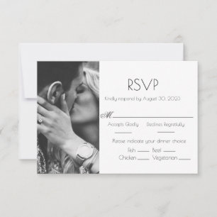 Photo Customised Wedding RSVP Card