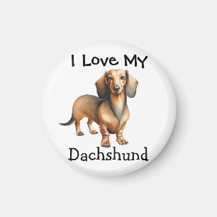 Photo Dachshund Brown Pet Personalize Magnet