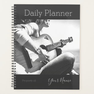 Photo Daily Planner Female Guitar Player HAMbWG