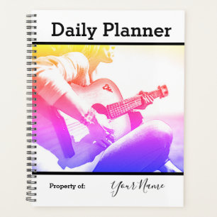 Photo Daily Planner Female Guitar Player HAMbWG