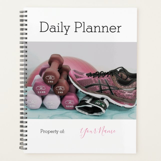 Photo Daily Planner - Gym Theme HAMbWG (Front)