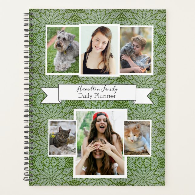 Photo Daily Planner with Crochet Design - HAMbWG (Front)