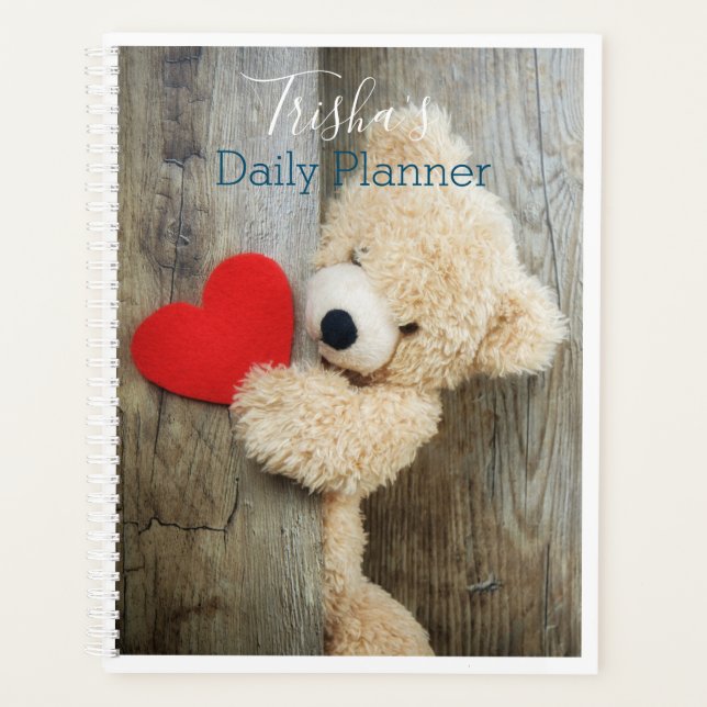 Photo Daily Planner with Teddy Bear  - HAMbWG (Front)